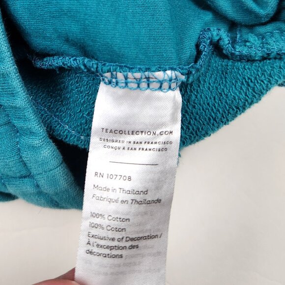 Tea Collection Kids Stripe-Out Jogger Pants Teal sz 5 Play Condition - Picture 6 of 10